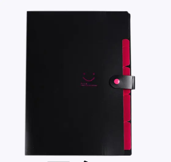 A4 Multi-layer Candy Color Button File Bag for Students