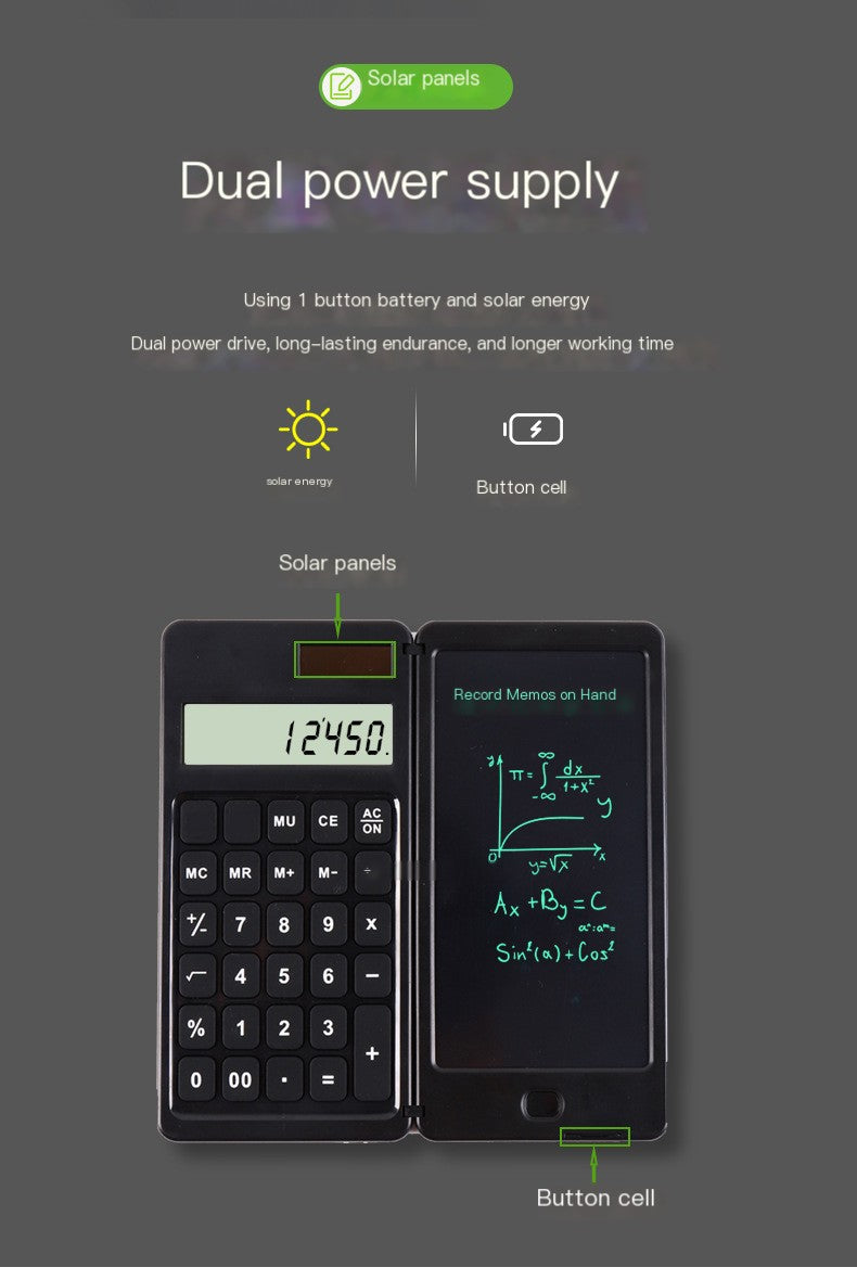Creative Solar-Powered Student Calculator Notebook
