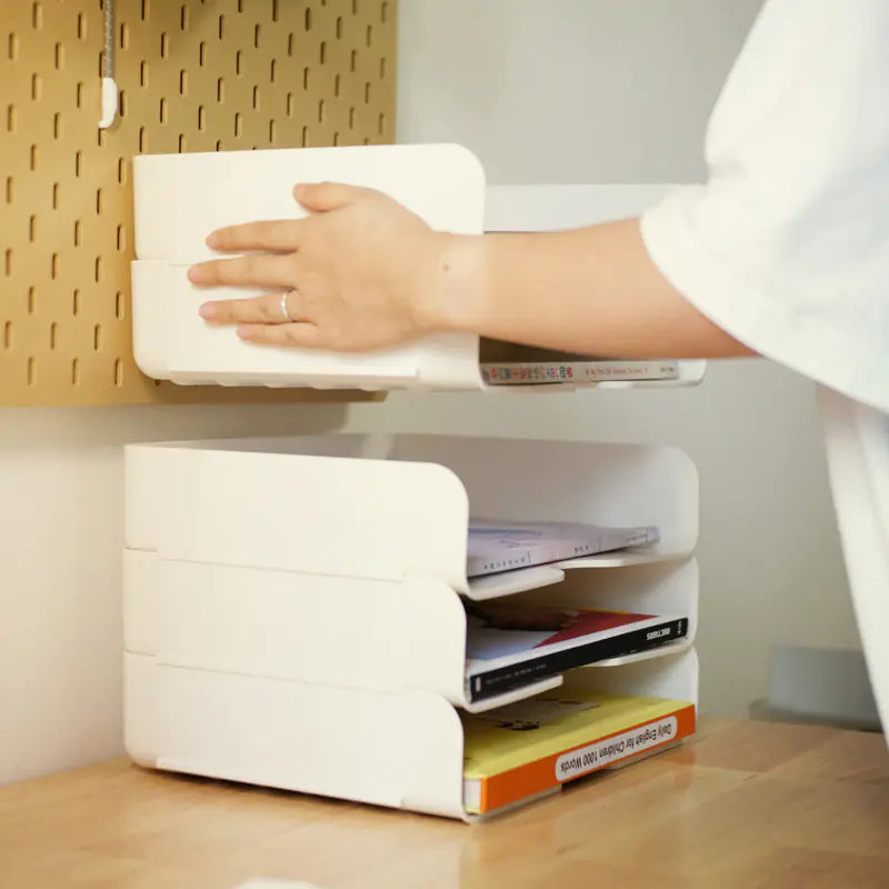 White A4 Paper Drawer Storage Cabinet for Office & Students